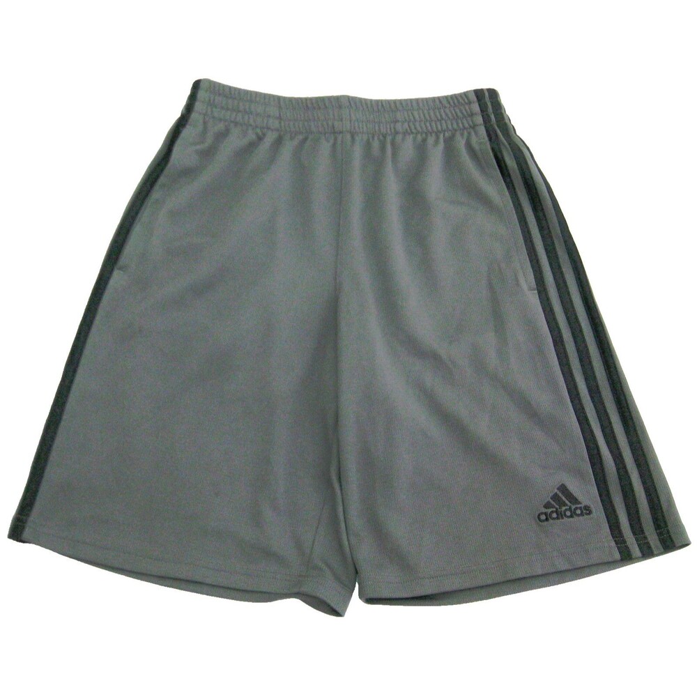 ADIDAS Boy's (Size Medium 10/12) Gray Athletic Shorts Pockets Drawstring Gym